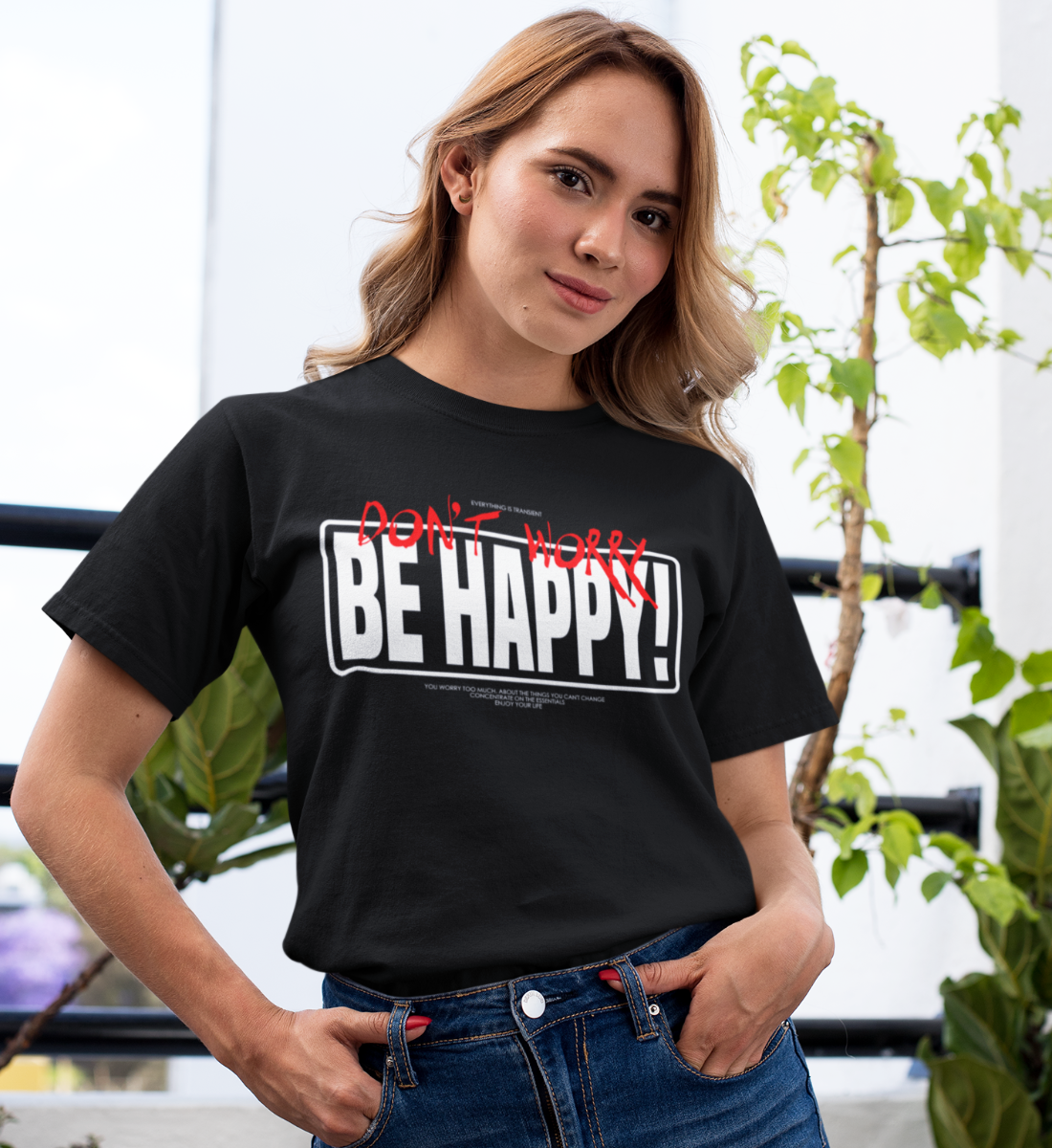 DON’T WORRY, BE HAPPY!  - Damen T-Shirt