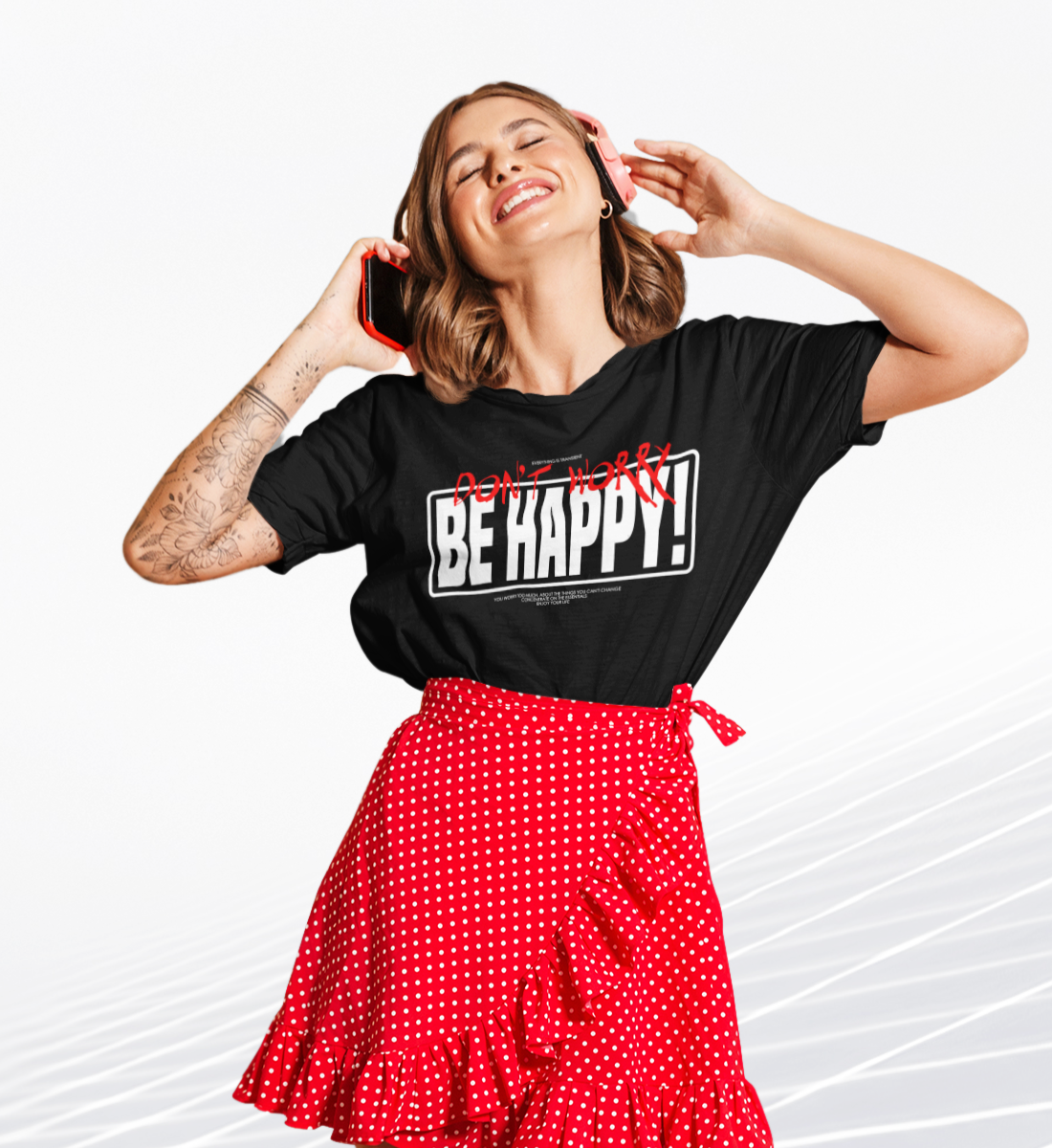 DON’T WORRY, BE HAPPY!  - Organic Oversized Shirt