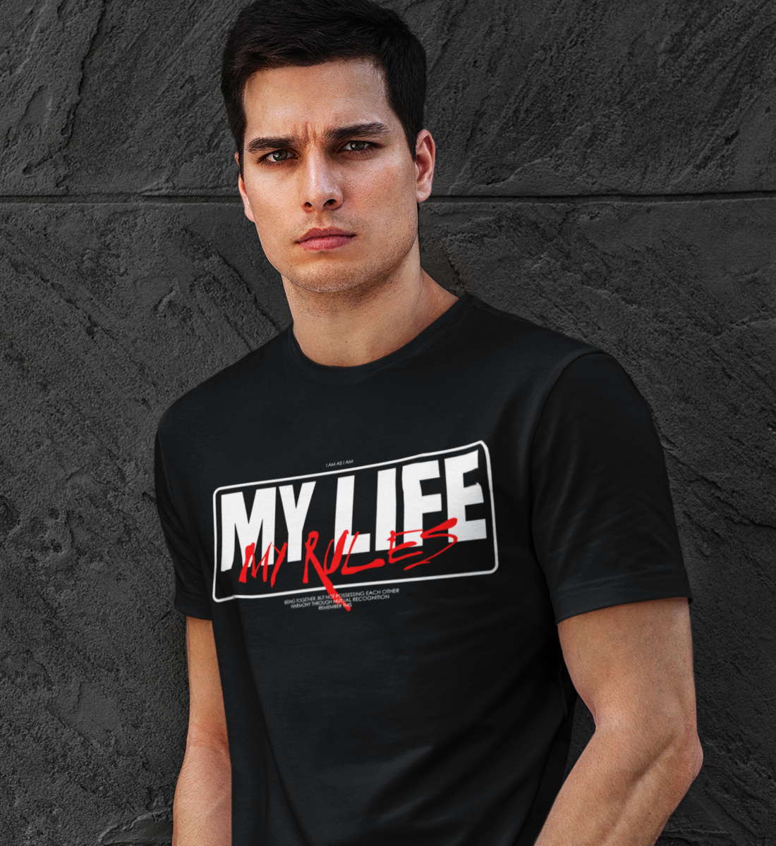MY LIFE - MY RULES  - Herren T-Shirt