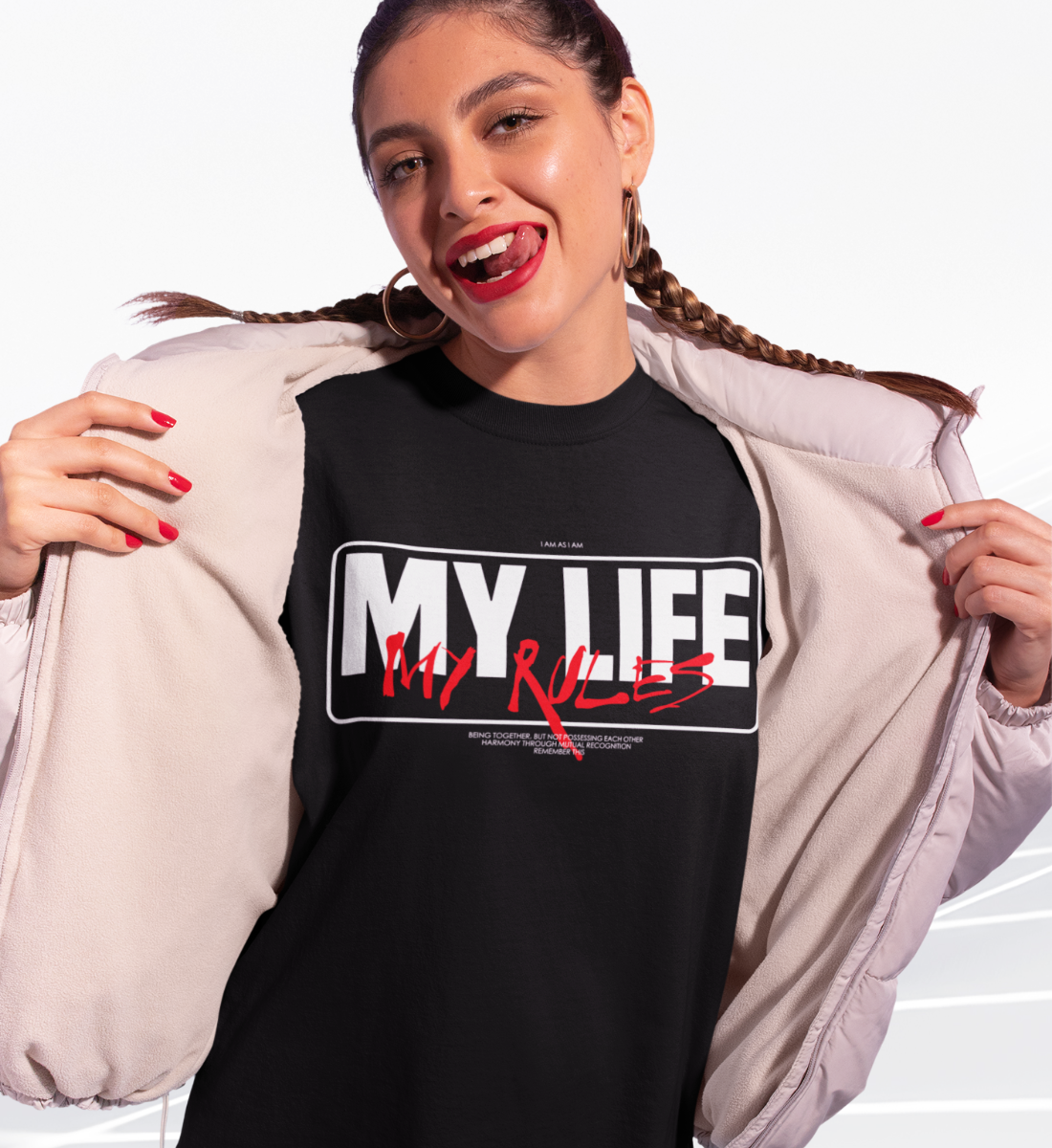 MY LIFE - MY RULES  - Organic Oversized Shirt