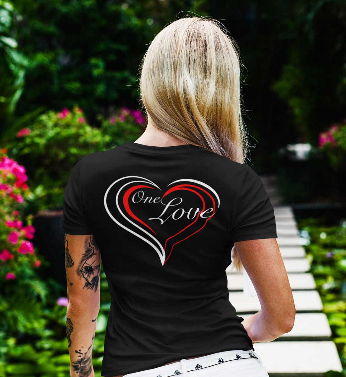 One Love  - Damen T-Shirt - Rücken